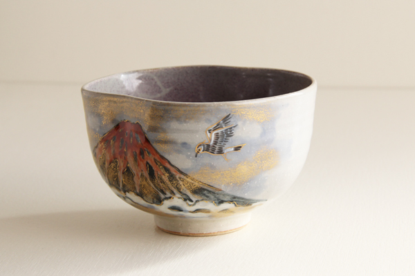 茶碗 乾山 一富士二鷹三茄子 寺尾陶象作