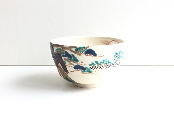 抹茶茶碗 仁清 羽衣 林秀峰作