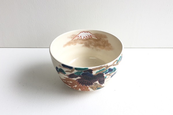 抹茶茶碗 仁清 羽衣 林秀峰作