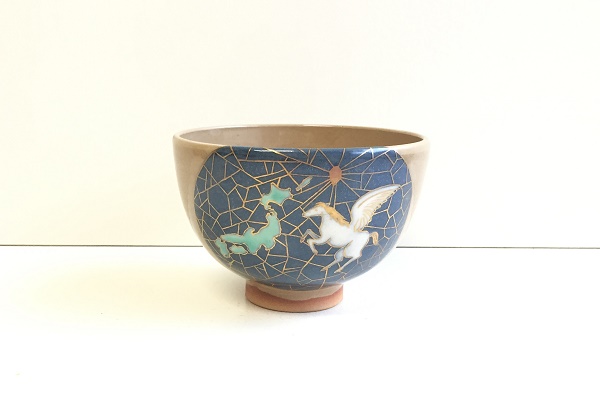 抹茶茶碗 天馬照国日本 山川敦司作
