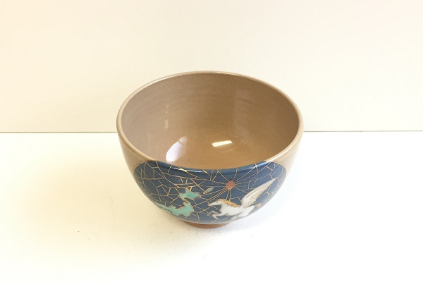 抹茶茶碗 天馬照国日本 山川敦司作