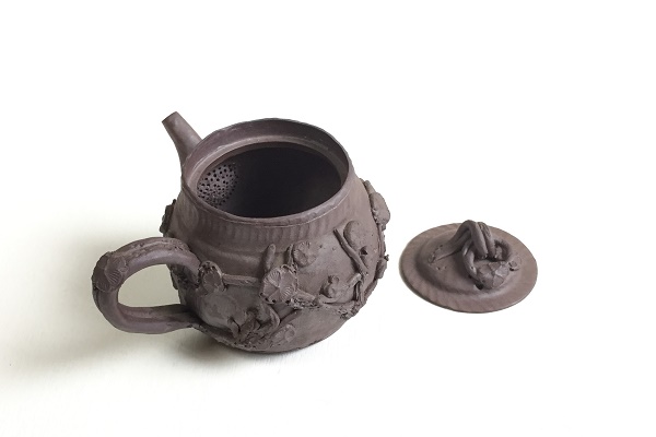 万古焼 梅古木 圦山成月作