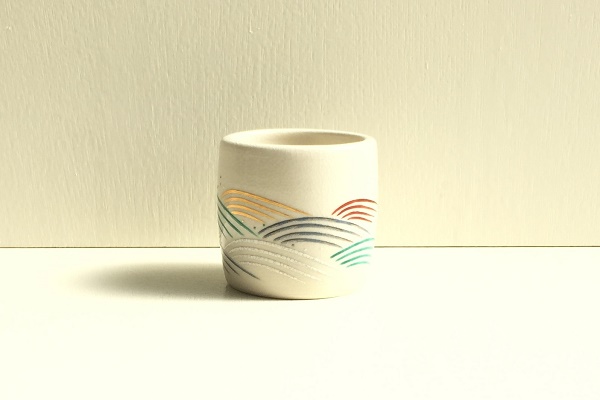 茶道 蓋置 色波 真葛焼 宮川香斎作