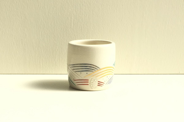 茶道 蓋置 色波 真葛焼 宮川香斎作