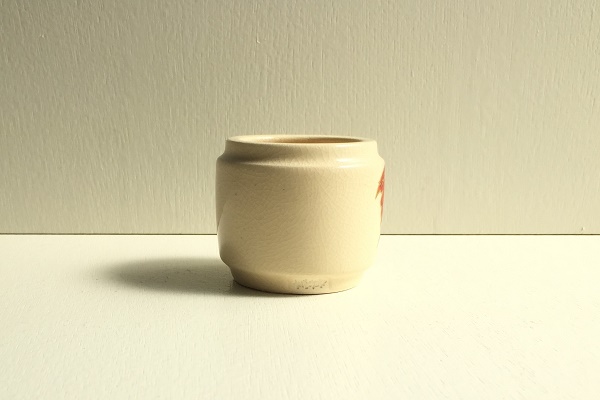 茶道 蓋置 葉の絵 透 真葛焼 宮川香斎作