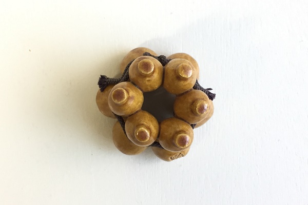 茶道 蓋置 飴釉 六瓢 佐々木昭楽作