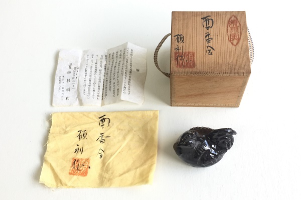 香合 酉 須原窯 梅村碩利作